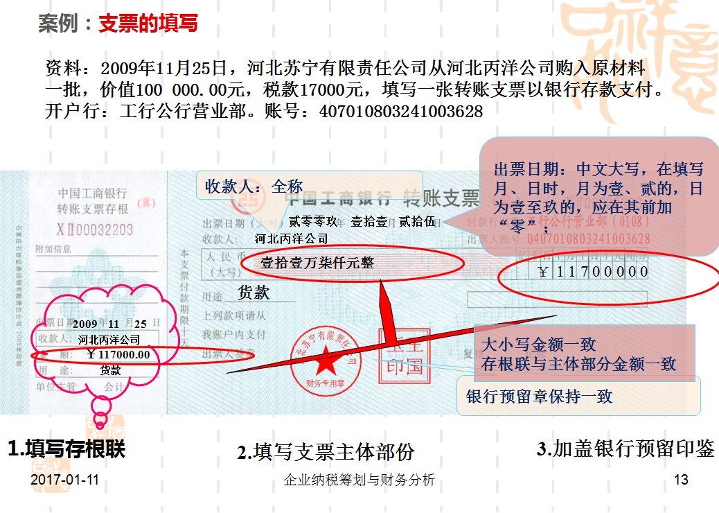 用一張圖教你如何填寫支票